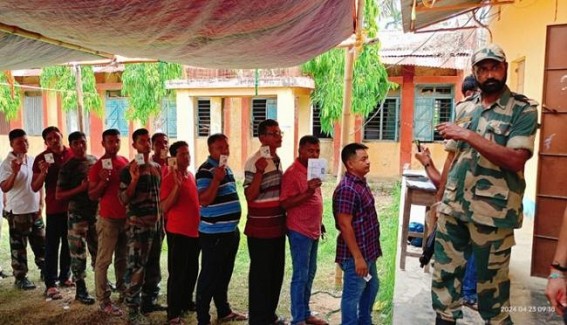 Ballot Paper Voting conducted for East Tripura constituency Ballot Paper Voting conducted for East Tripura constituency